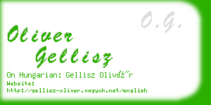 oliver gellisz business card